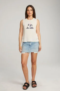 Hot Ibiza Palm Muscle Tee Women Loungewear|Graphics