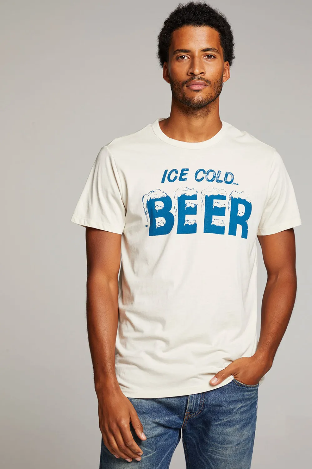 Fashion Ice Cold Beer Mens Tee Tops