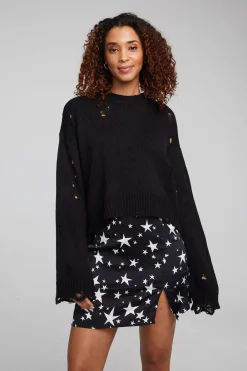 Fashion Jax Shadow Black Pullover Women Loungewear