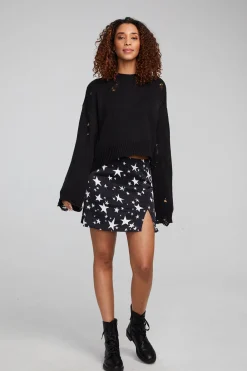 Fashion Jax Shadow Black Pullover Women Loungewear