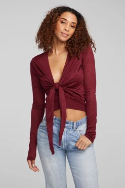 Online Jeni Wine Red Long Sleeve Women Loungewear