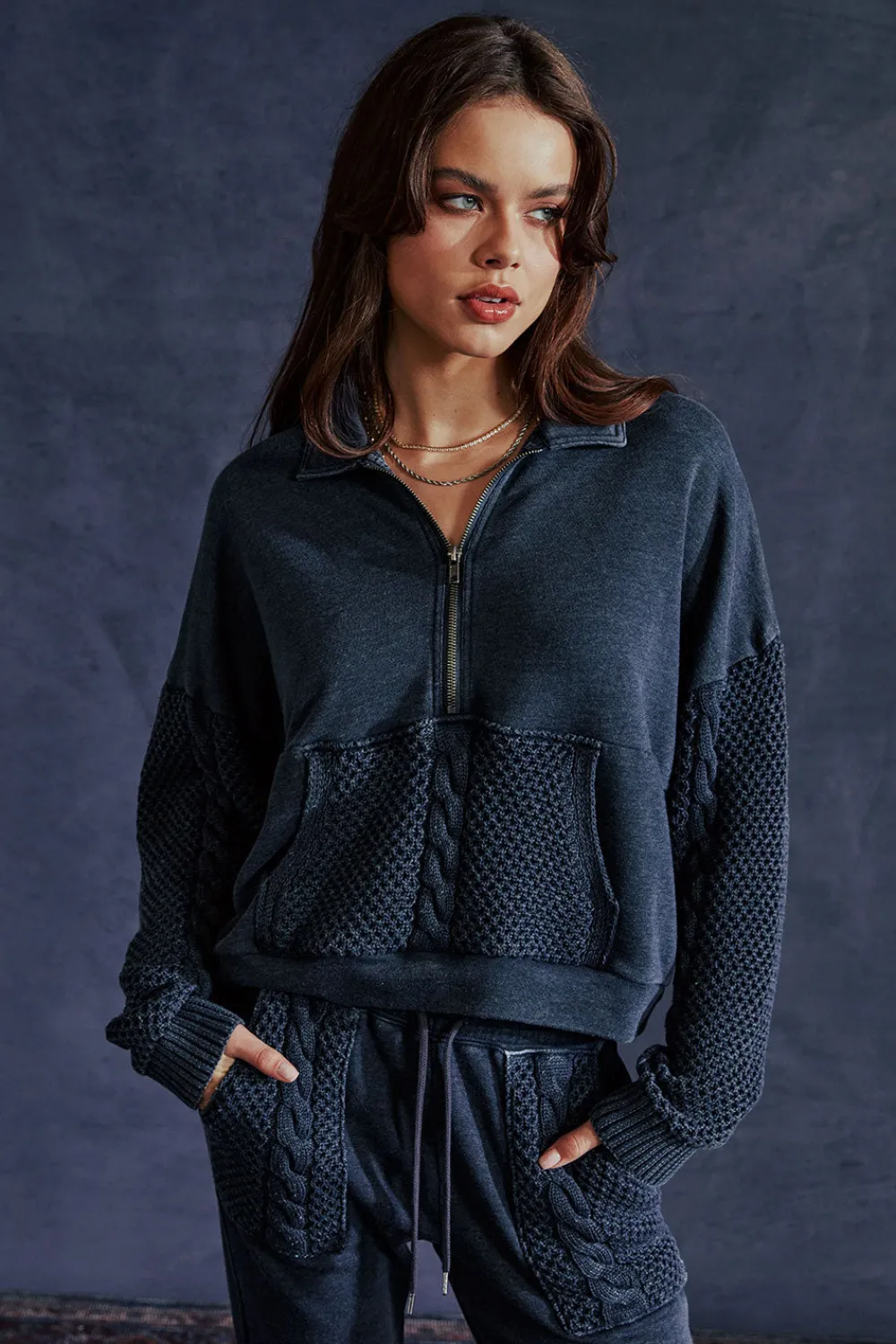Shop Joe Licorice Half Zip Women Outerwear|Loungewear