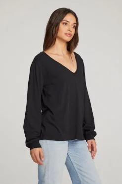 Best Sale Kara Black Long Sleeve Women Loungewear|Essentials