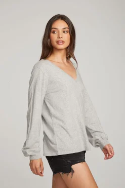 Discount Kara Heather Grey Long Sleeve Women Loungewear|Essentials
