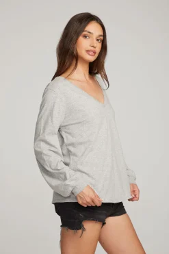 Discount Kara Heather Grey Long Sleeve Women Loungewear|Essentials