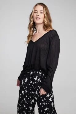 Cheap Kara Shadow Black Long Sleeve Women Outerwear|Loungewear