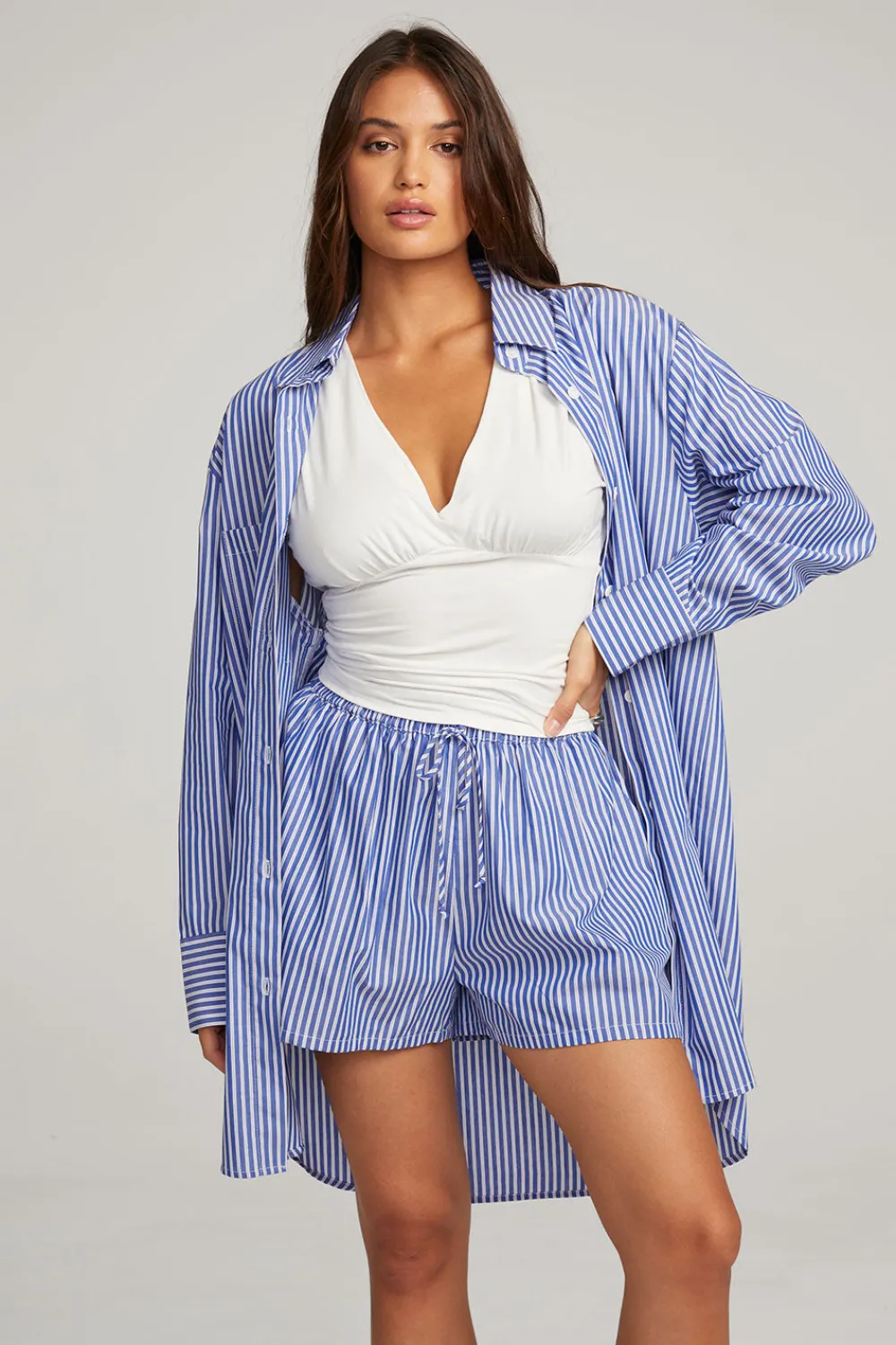 Flash Sale Kerstin Marmont Stripe Button Down Women Loungewear|Tops
