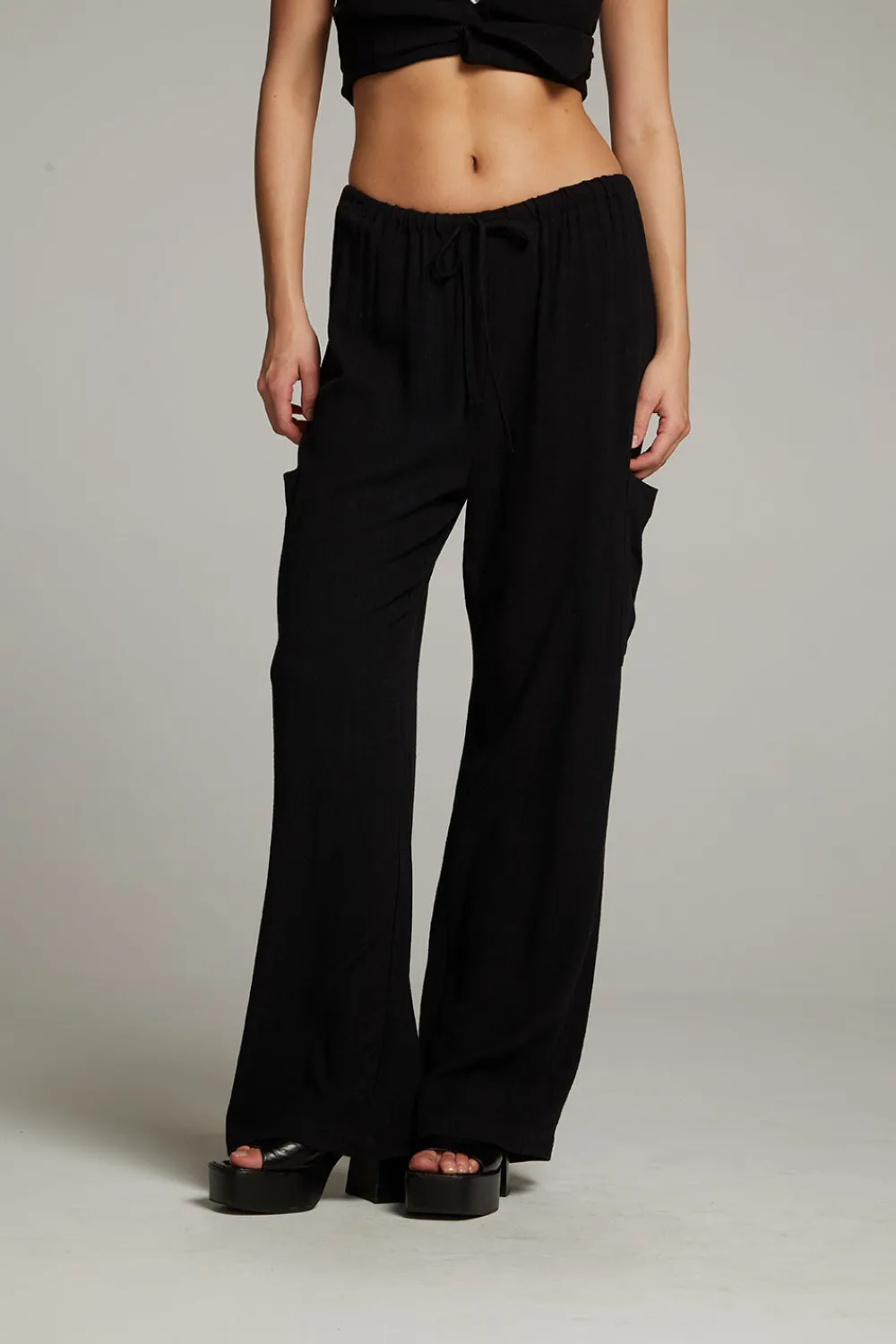 Hot Lee True Black Trouser Women Loungewear|Bottoms