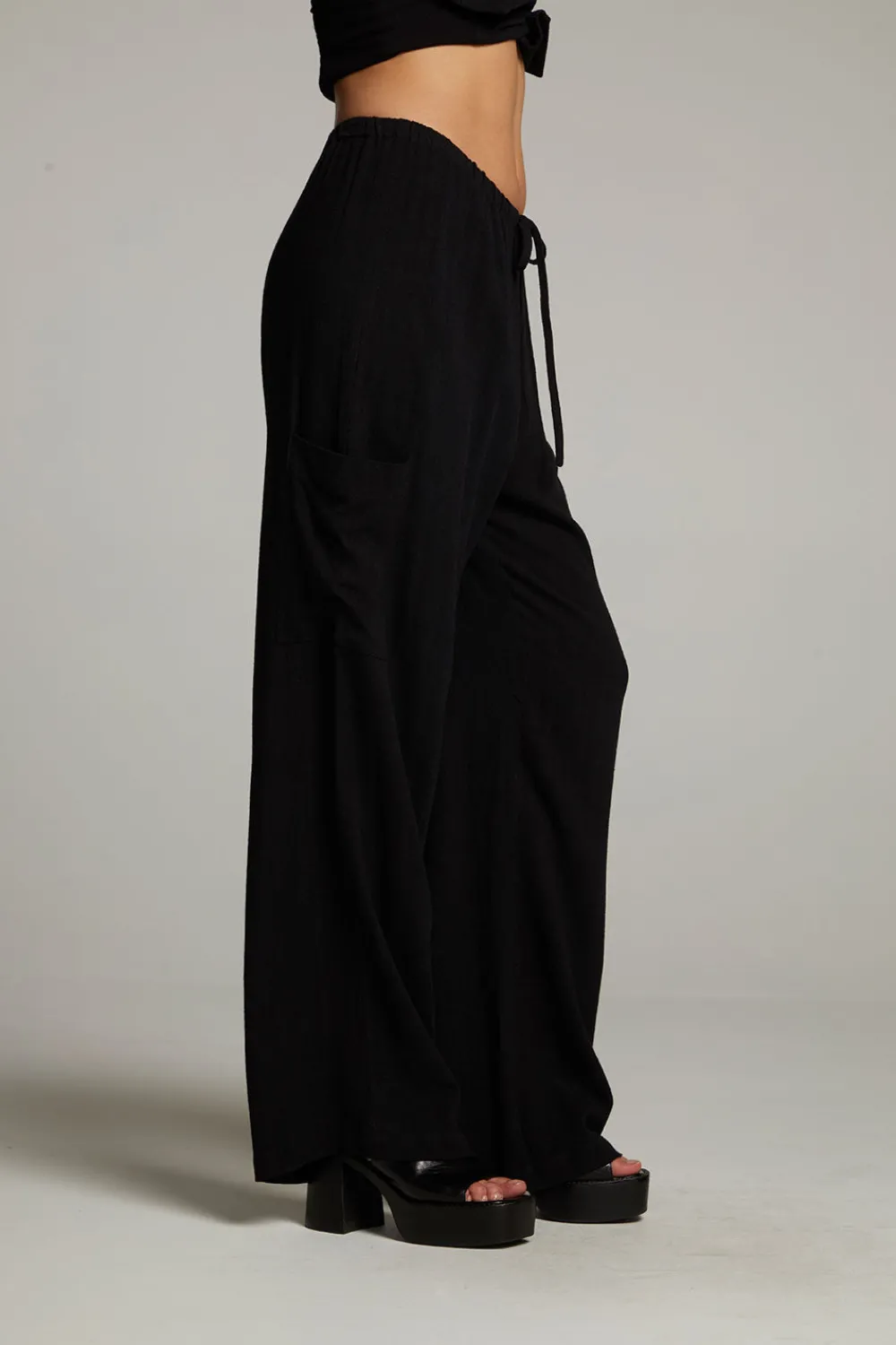 Hot Lee True Black Trouser Women Loungewear|Bottoms