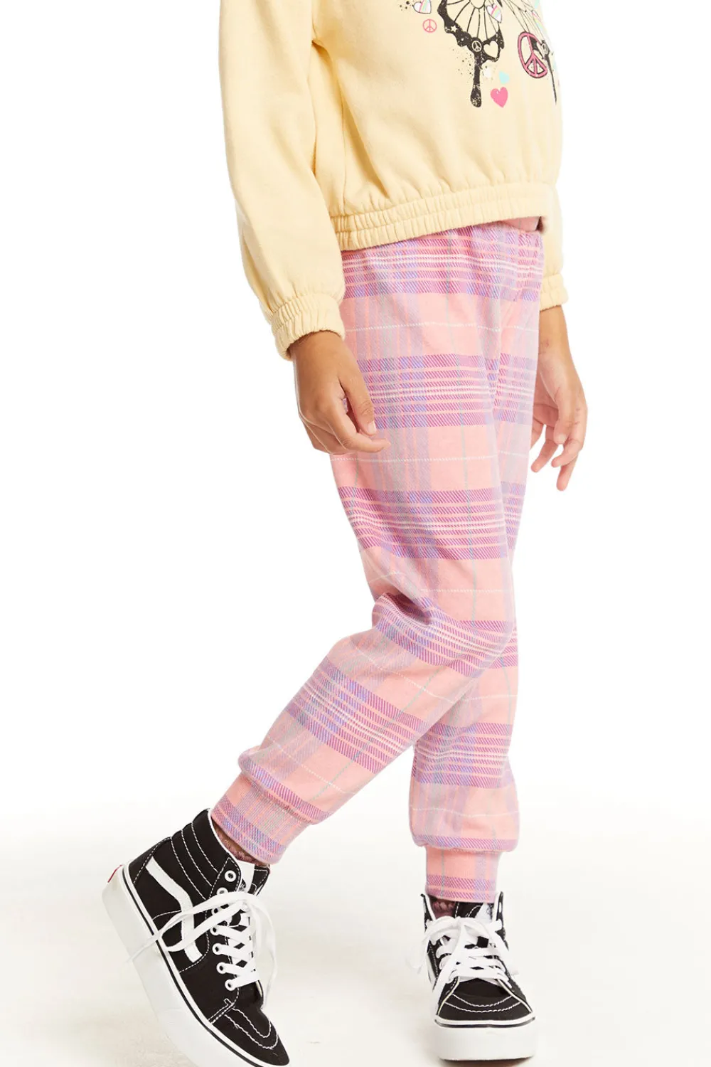 Fashion Leila Cotton Candy Plaid Jogger Kids Girls
