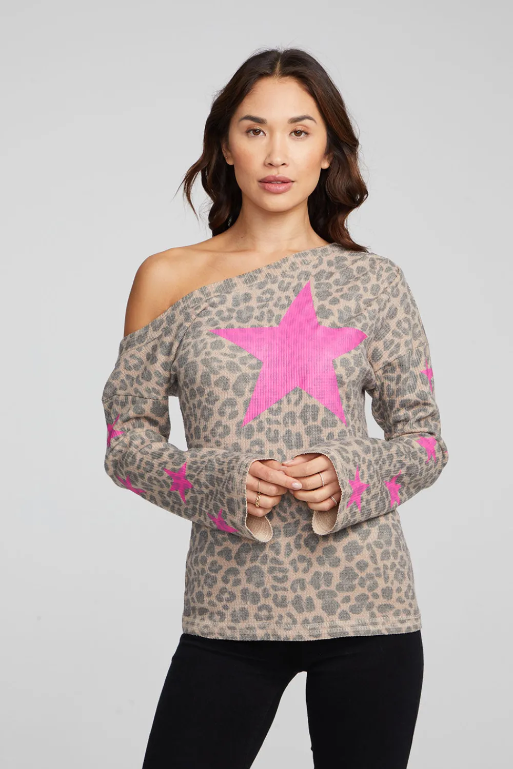 New Leopard Star Long Sleeve Women Loungewear|Graphics
