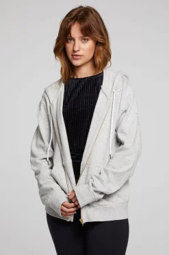Sale Lex Heather Grey Zip Up Hoodie Women Outerwear|Loungewear
