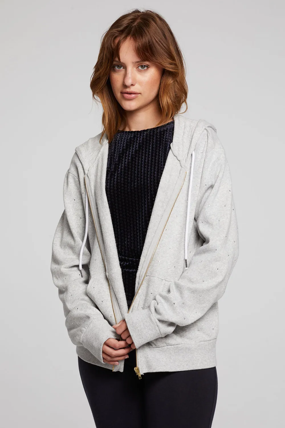 Sale Lex Heather Grey Zip Up Hoodie Women Outerwear|Loungewear