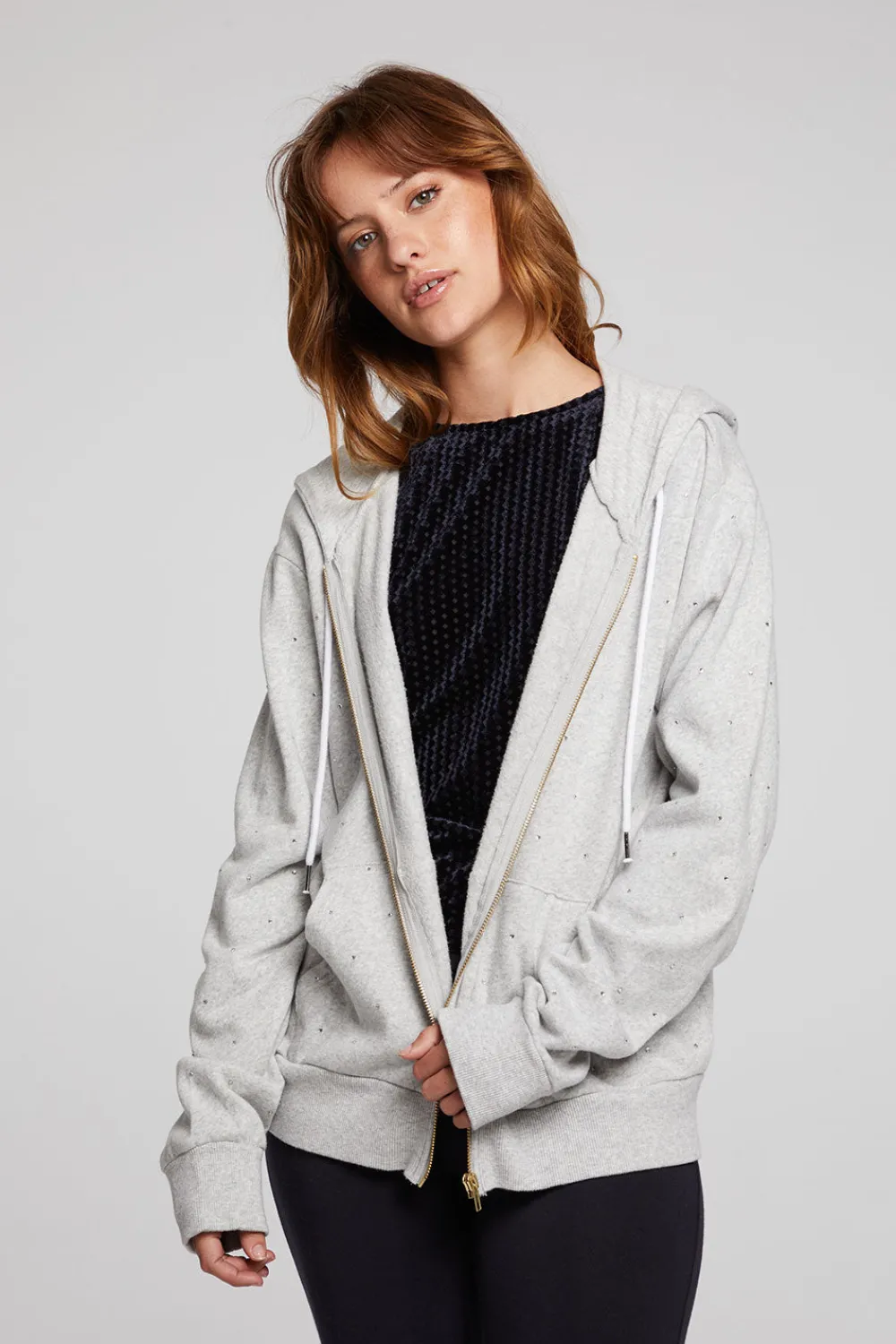 Sale Lex Heather Grey Zip Up Hoodie Women Outerwear|Loungewear