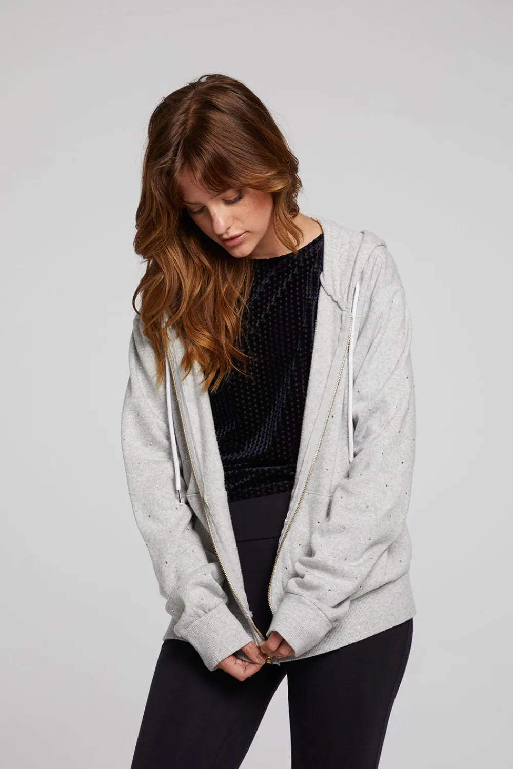 Sale Lex Heather Grey Zip Up Hoodie Women Outerwear|Loungewear