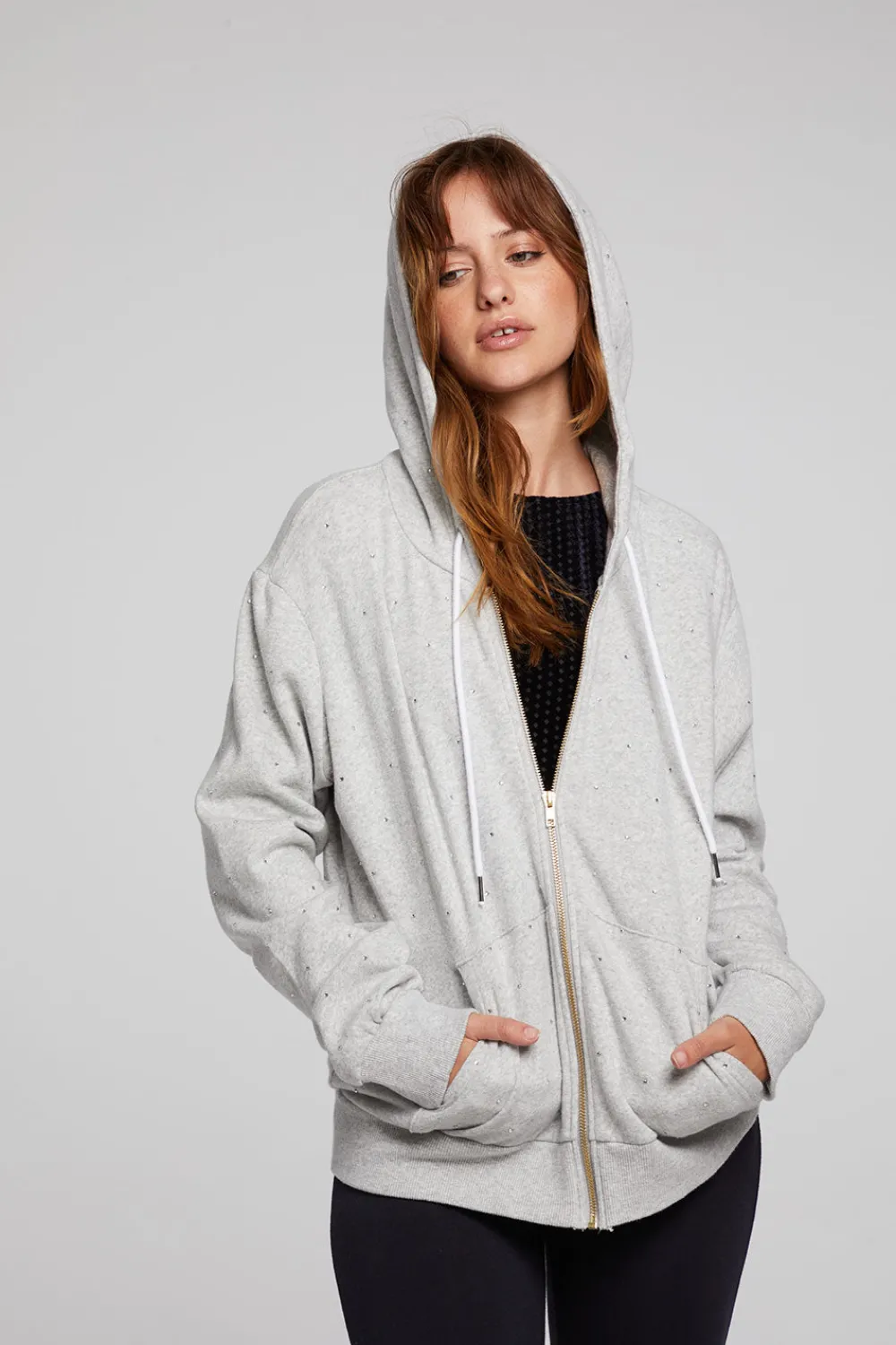 Sale Lex Heather Grey Zip Up Hoodie Women Outerwear|Loungewear