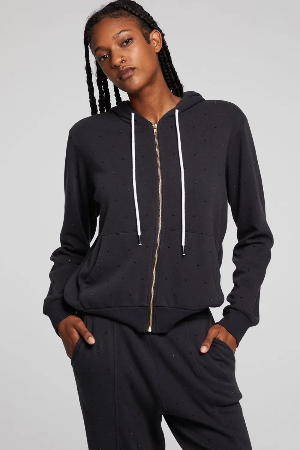Best Sale Lex Licorice Zip Up Hoodie Women Outerwear|Loungewear