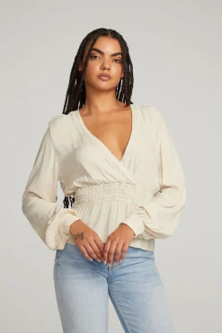 Shop Liberty Bark-White Blouse Women Loungewear|Tops