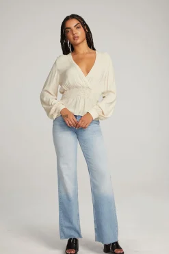 Shop Liberty Bark-White Blouse Women Loungewear|Tops