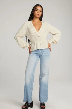 Shop Liberty Bark-White Blouse Women Loungewear|Tops