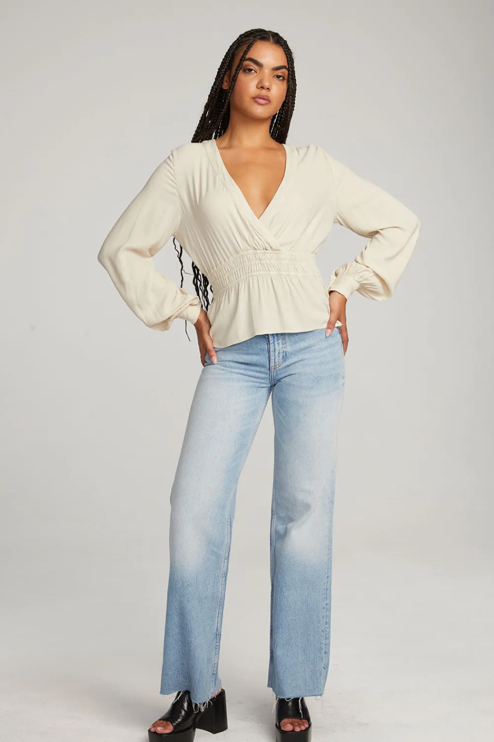 Shop Liberty Bark-White Blouse Women Loungewear|Tops