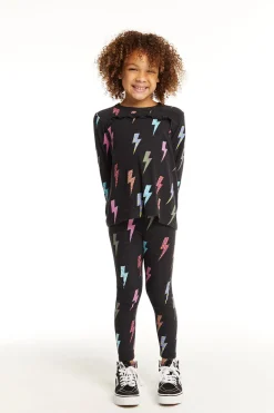 Flash Sale Lightning Bolts Long Sleeve Kids Girls