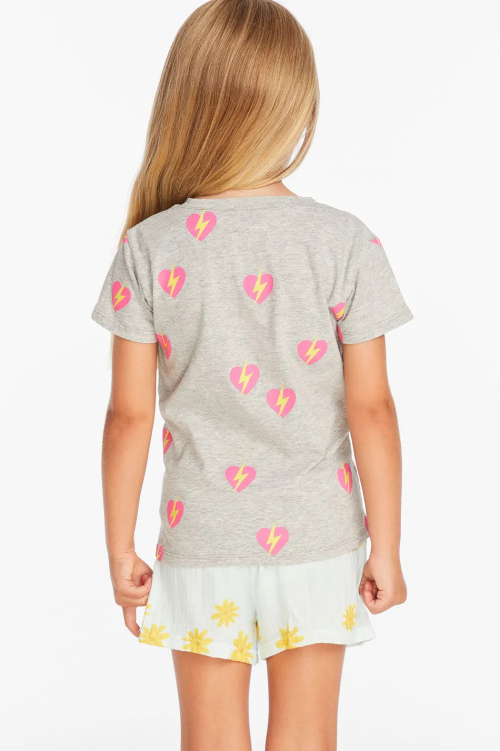 Outlet Lightning Heart Girls Tee Kids Girls