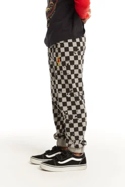 Clearance Lightning Splatter Checker Joggers Kids/BOY Boys