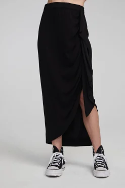 Shop Lindsay Shadow Black Midi Skirt Women Loungewear|Bottoms