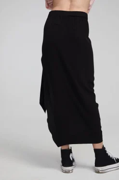 Shop Lindsay Shadow Black Midi Skirt Women Loungewear|Bottoms