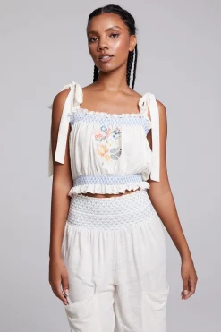 Hot Lirhetta Floral Bouquet Embroidery Crop Top Women Loungewear|Tops