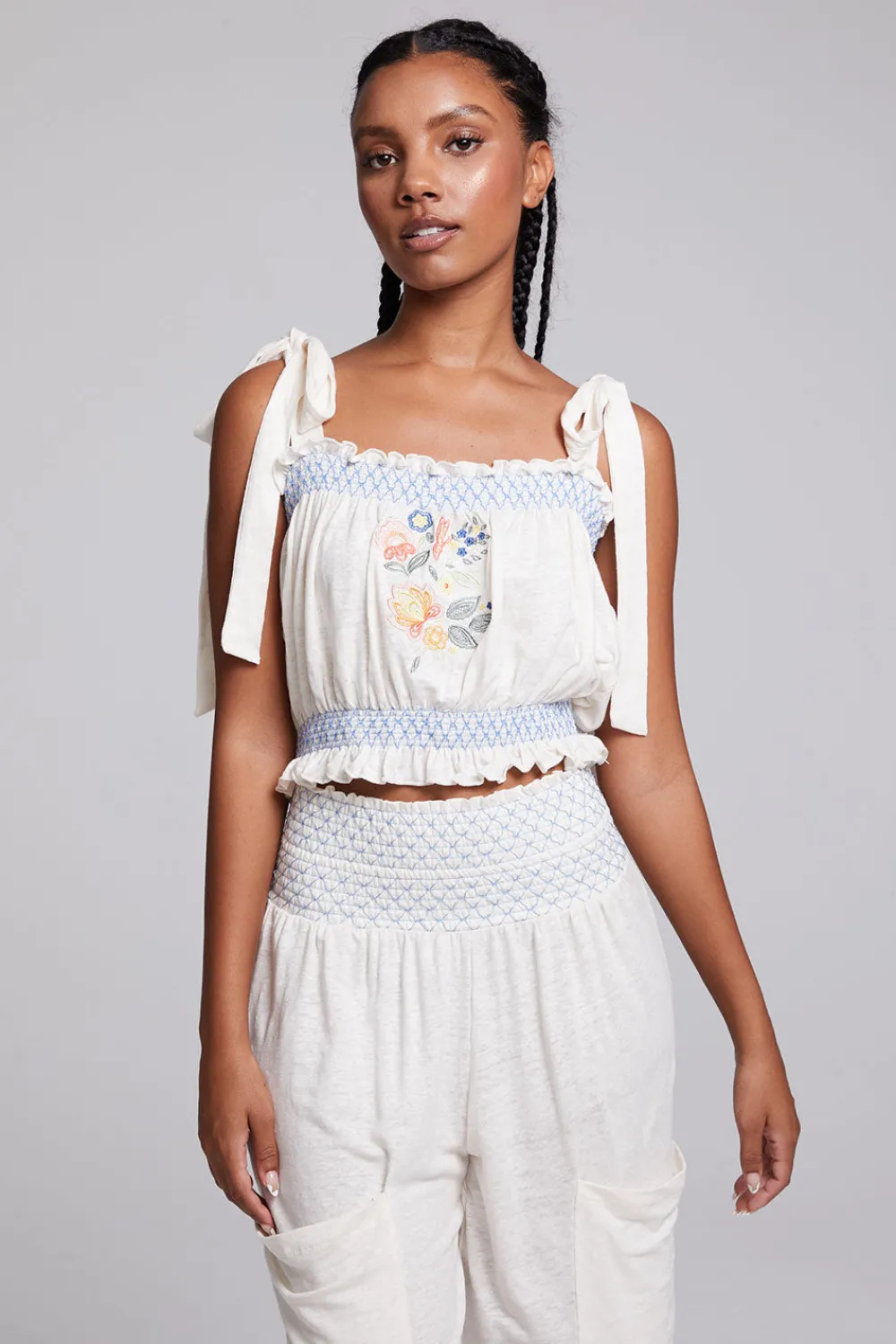 Hot Lirhetta Floral Bouquet Embroidery Crop Top Women Loungewear|Tops