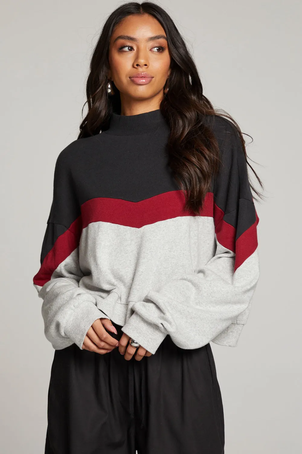 Store Liz Fire Color Block Pullover Women Loungewear|Tops