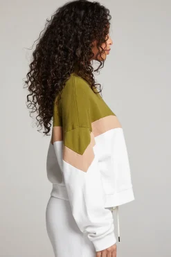 Sale Liz Sand Color Block Pullover Women Loungewear|Tops