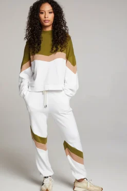 Sale Liz Sand Color Block Pullover Women Loungewear|Tops