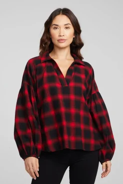 Clearance Lola Sunset Plaid Blouse Women Loungewear|Tops