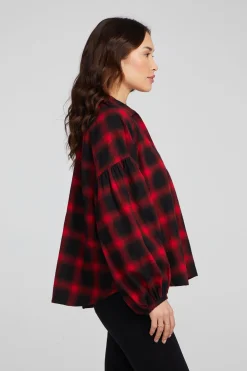 Clearance Lola Sunset Plaid Blouse Women Loungewear|Tops