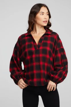 Clearance Lola Sunset Plaid Blouse Women Loungewear|Tops