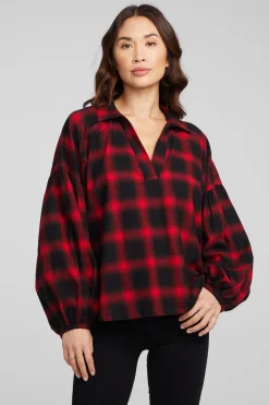 Clearance Lola Sunset Plaid Blouse Women Loungewear|Tops