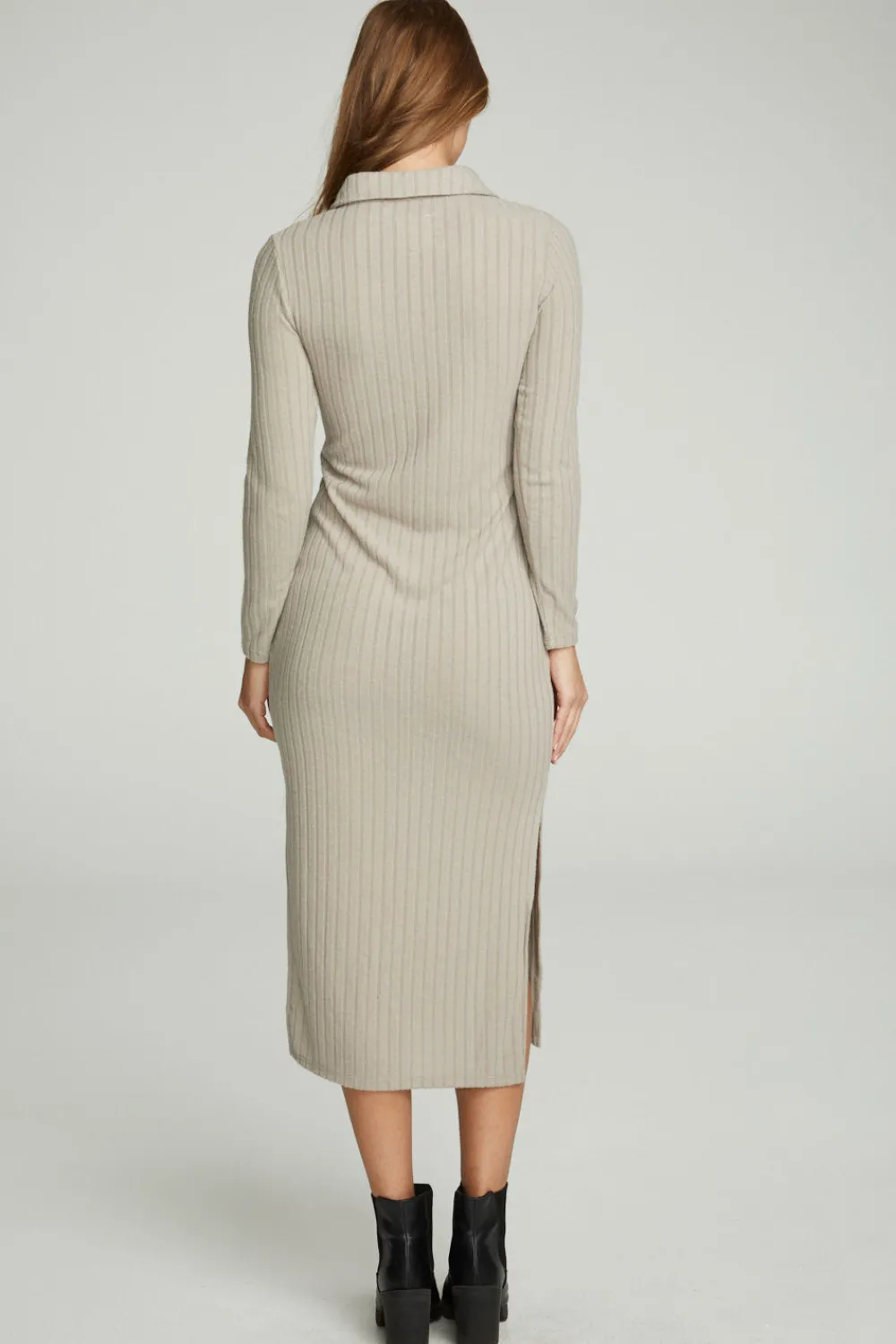 Clearance Long Sleeve Button Down Collar Dress Women Dresses