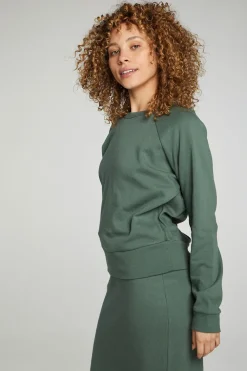 Flash Sale Long Sleeve Crew Neck Raglan Pullover Women Tops