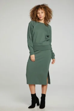 Flash Sale Long Sleeve Crew Neck Raglan Pullover Women Tops