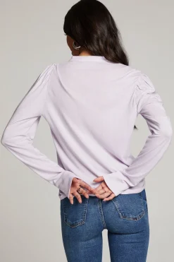 Fashion Lotus Petal Long Sleeve Women Loungewear|Tops