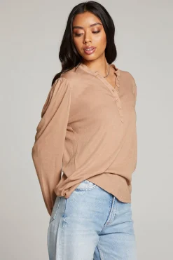Online Lotus Warm Taupe Long Sleeve Women Loungewear|Tops