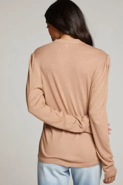 Online Lotus Warm Taupe Long Sleeve Women Loungewear|Tops