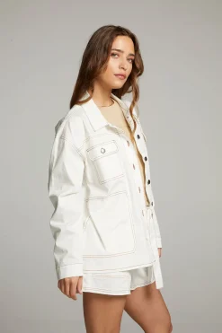 Best Louise White Button Down Women Loungewear|Tops