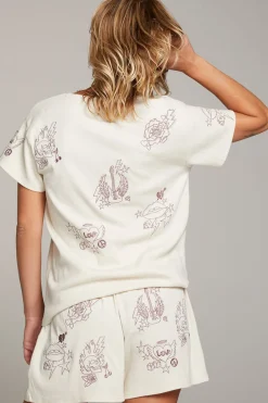 Discount Love Rock Embroidery Tee Women Loungewear|Graphics