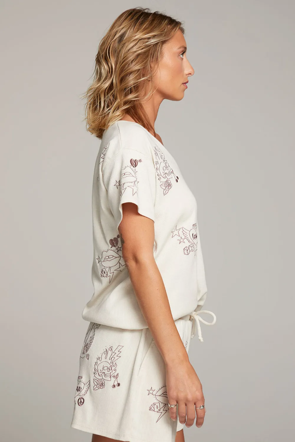 Discount Love Rock Embroidery Tee Women Loungewear|Graphics