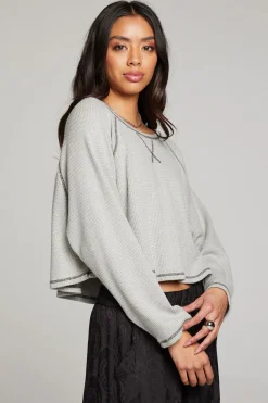 Store Lucy Heather Grey Long Sleeve Women Loungewear|Tops