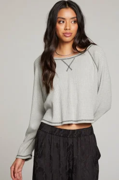 Store Lucy Heather Grey Long Sleeve Women Loungewear|Tops